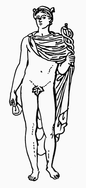 mercury roman god drawing