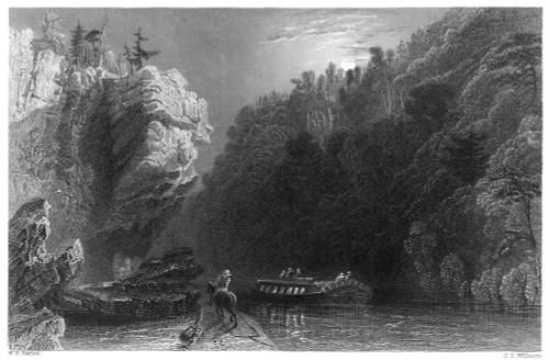 Erie Canal View, 1838. /Nnear Little Falls, New York. Steel Engraving, 1838, After A Drawing By William Henry Bartlett (1809-1854). Poster Print by Granger Collection - Item # VARGRC0067620