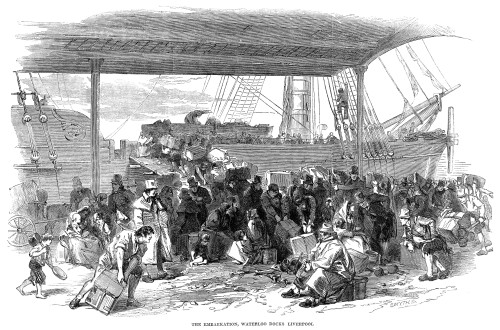 Irish Emigration /Nto America. Wood Engraving From An English Newspaper Of 1850. Poster Print by Granger Collection - Item # VARGRC0003289