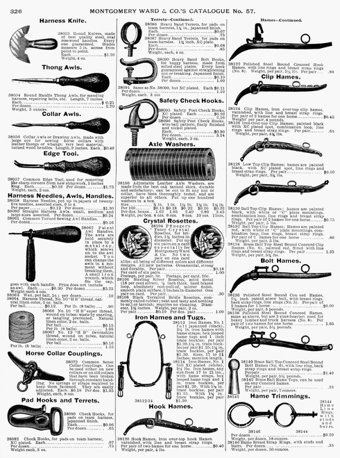 Equestrian Equipment, 1895. /Nadvertisements For Harness-Related Equipment From A Montgomery Ward Catalogue Of 1895. Poster Print by Granger Collection - Item # VARGRC0093182