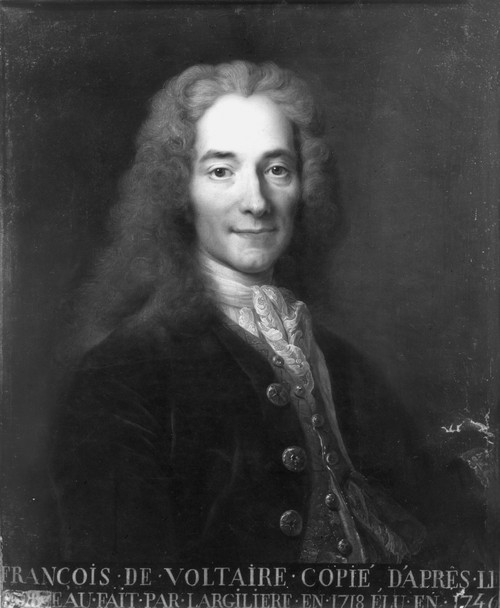 Voltaire (1694-1778). /Nassumed Name Of Francois Marie Arouet, French Man Of Letters. Painting After Nicolas De Largilli�Re. Poster Print by Granger Collection - Item # VARGRC0003017