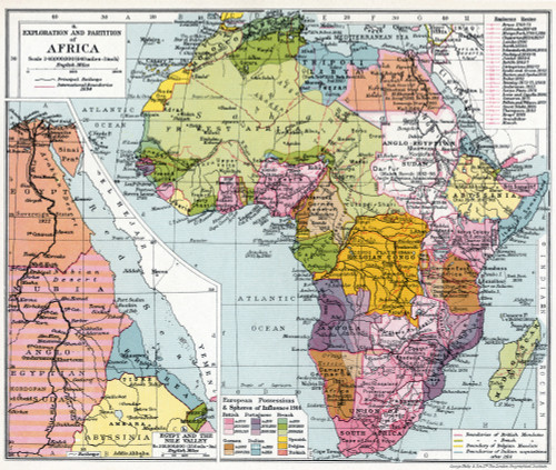 Partitioned Africa, 1914. /Nmap Of Africa, English, 1934, With Colors Indicating European Possessions In 1914. Poster Print by Granger Collection - Item # VARGRC0077180