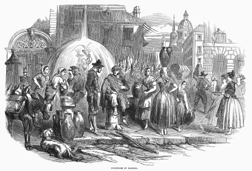 Spain: Madrid, 1848. /Na Street Scene In Madrid, Spain. Wood Engraving, English, 1848. Poster Print by Granger Collection - Item # VARGRC0050157