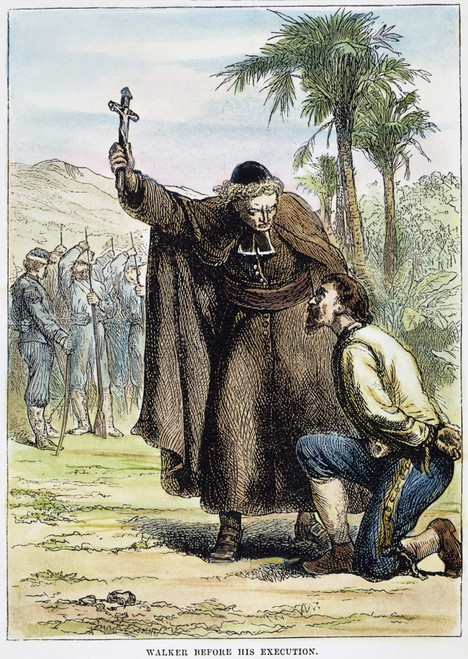 William Walker (1824-1860). /Namerican Filibuster. Before His Execution In Trujillo, Honduras, On September 12, 1860: Wood Engraving, American, 19Th Century. Poster Print by Granger Collection - Item # VARGRC0047996