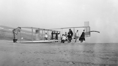 Wright Brothers Glider. /Nglider Being Prepared For Flight By Orville And His Assistants With A Number Of Journalists Standing To The Right At Kitty Hawk, North Carolina, 1911. Poster Print by Granger Collection - Item # VARGRC0117487