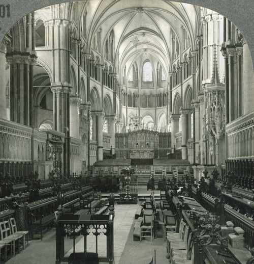 England: Canterbury, C1910. /N'Cathedral Choir E. Past Altar To The Corona, Canterbury, England.' Stereograph, C1910. Poster Print by Granger Collection - Item # VARGRC0322969