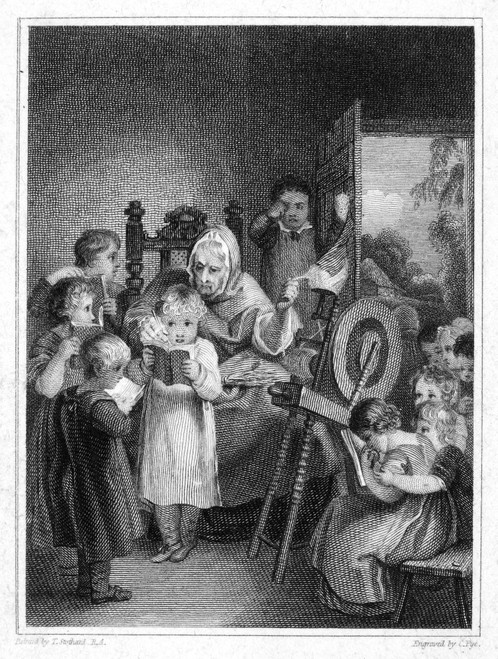 Dame'S School, 1812. /Nan Early 19Th Century Dame'S School. Steel Engraving, English, 1812. Poster Print by Granger Collection - Item # VARGRC0077393