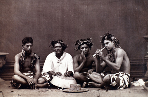 Tahiti: Musicians, C1890. /Na Group Of Young Musicians Photographed On Tahiti, C1890. Poster Print by Granger Collection - Item # VARGRC0095341
