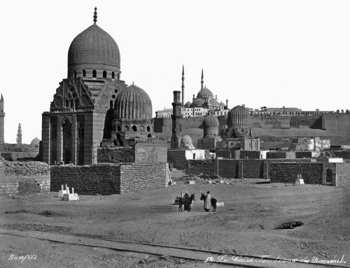 Egypt: Cairo. /Na View Of The Tomb Of The Mameluks With A Mosque In The Background, Cairo, Egypt. Photograph, Mid Or Late 19Th Century. Poster Print by Granger Collection - Item # VARGRC0120703