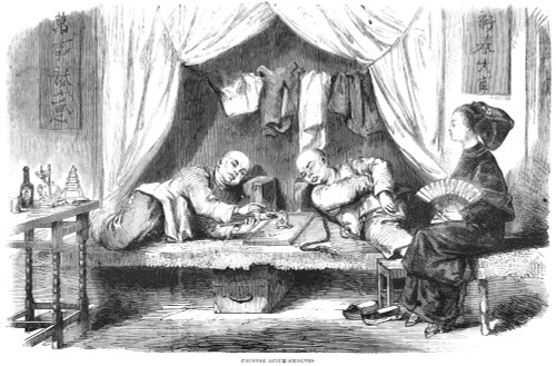 Canton, China: Opium Den. /Nline Engraving, 1858. Poster Print by Granger Collection - Item # VARGRC0015584