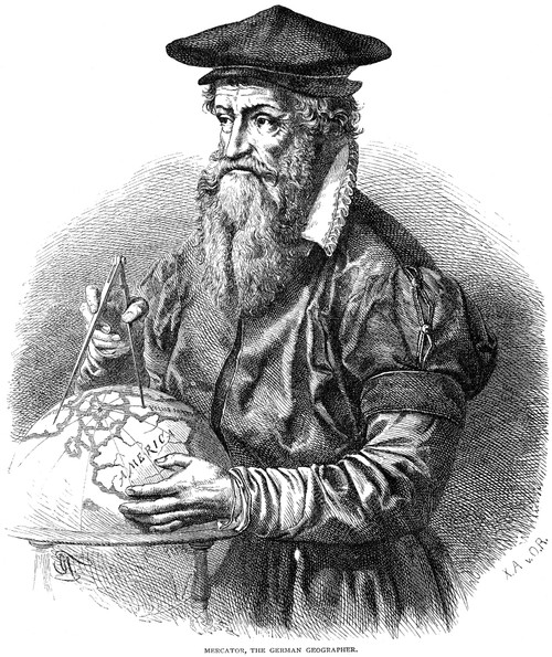 Gerhardus Mercator /N(1512-1594). Flemish Geographer. Wood Engraving, 19Th Century. Poster Print by Granger Collection - Item # VARGRC0069981