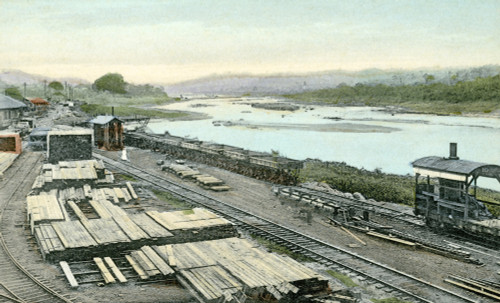 Panama Canal, C1910. /Nview Of Complete Canal And Some Of The Shops At Gorgona. Photopostcard, C1910. Poster Print by Granger Collection - Item # VARGRC0091403