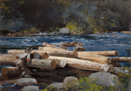 Homer: Hudson River, 1892. /Nwatercolor, Winslow Homer, 1892. Poster Print by Granger Collection - Item # VARGRC0468487