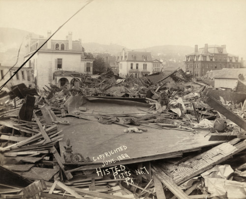 Johnstown Flood, 1889. /Nthe Ruined Club House And Morrell Institute In Johnstown, Pennsylvania, After The Johnstown Flood. Photograph By Ernest Walter Histed, 1889. Poster Print by Granger Collection - Item # VARGRC0325246