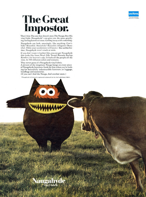 Ad: Fabric, 1967. /Namerican Advertisement For Naugahyde Vinyl Fabric. Photograph, 1967. Poster Print by Granger Collection - Item # VARGRC0432385