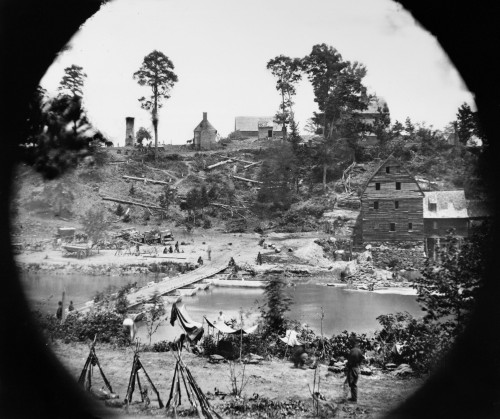 Civil War: Pontoon Bridge. /Njericho Mills, Where General Gouverneur Kemble Warren'S Fifth Corps Crossed The North Anna River In Virginia, 23 May 1864. Poster Print by Granger Collection - Item # VARGRC0130145