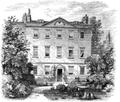 Isaac Newton'S House. /Nisaac Newton'S House In Kensington, London, England, Where He Lived In His Later Years. Wood Engraving, 19Th Century. Poster Print by Granger Collection - Item # VARGRC0070310