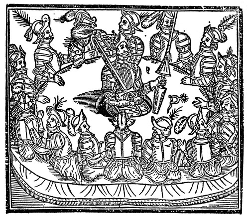 King Arthur & Knights. /Nking Arthur And The Knights Of The Round Table. Frontispiece Woodcut From 'History Of Prince Arthur,' 1534. Poster Print by Granger Collection - Item # VARGRC0056826