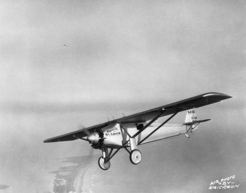 Spirit Of St. Louis, 1927. /Ncharles A. Lindbergh'S The Spirit Of St. Louis In A Turn, 1927. Poster Print by Granger Collection - Item # VARGRC0041672
