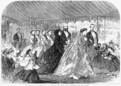 Royal Wedding, 1866. /N'The Marriage Of Princess Mary Of Cambridge And Prince Teck: Procession From The Church.' Engraving, 1866. Poster Print by Granger Collection - Item # VARGRC0264516