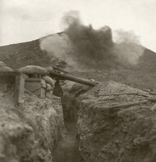 Russo-Japanese War, C1905. /Nbursting Japanese Shell, Seen From A Russian Trench Near Wolf Battery, Port Arthur, China. Stereograph, C1905. Poster Print by Granger Collection - Item # VARGRC0115729