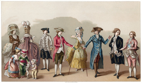 France: Fashion, C1730. /Nmen'S Fashions In France, C1730. Chromolithograph, C1875. Poster Print by Granger Collection - Item # VARGRC0354873