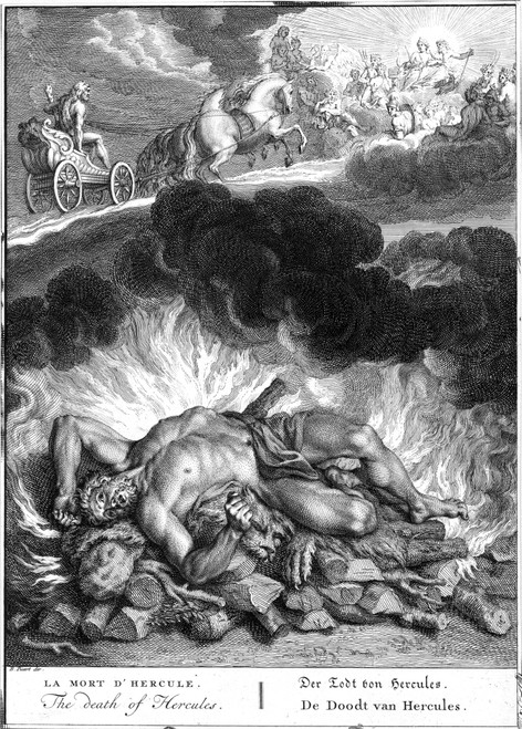 Mythology: Hercules. /Nthe Death Of Hercules. Copper Engraving, French, 18Th Century. Poster Print by Granger Collection - Item # VARGRC0040393