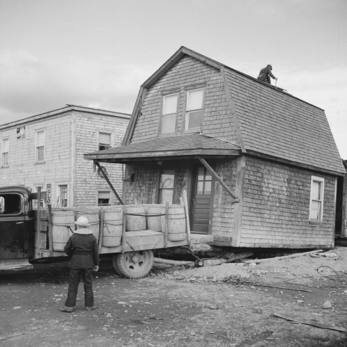Maine: Moving, 1940. /Nmoving A House In Fort Kent, Maine. Photograph By Jack Delano, 1940. Poster Print by Granger Collection - Item # VARGRC0353556