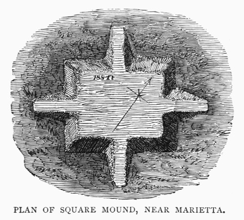 Ohio: Prehistoric Mound. /Nplan Of Pre-Columbian Square Mound Near Marietta, Ohio. Poster Print by Granger Collection - Item # VARGRC0095674