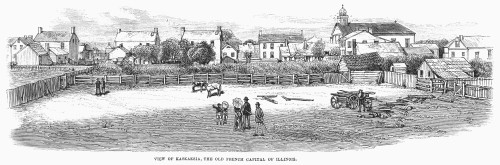 Illinois: Kaskaskia, 1877. /Nview Of Kaskaskia, Illinois. Wood Engraving, 1877. Poster Print by Granger Collection - Item # VARGRC0099304