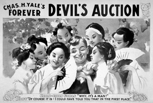 Devil'S Auction, C1899./Nan American Poster Advertising The Play 'Devil'S Auction' By Charles H. Yale. Lithograph, C1899. Poster Print by Granger Collection - Item # VARGRC0116995