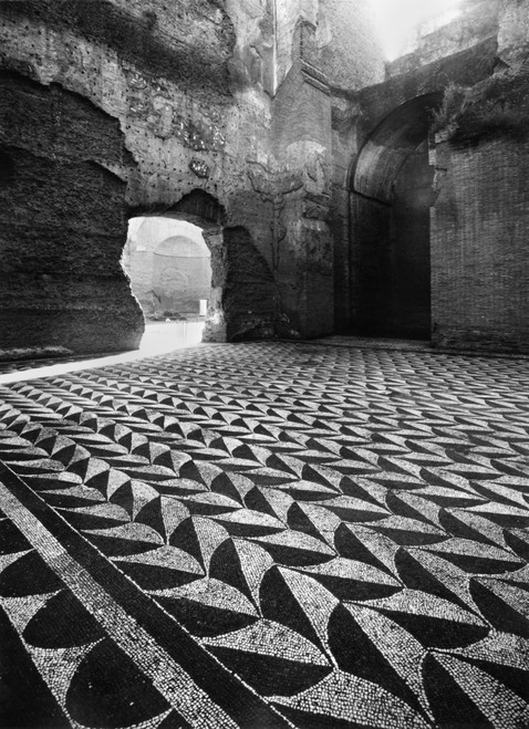 Rome: Baths Of Caracalla. /Nmosaic Floor At The Ruins Of The Baths Of Caracalla (Terme Di Caracalla) In Rome, Italy, Dating From The Early 3Rd Century A.D. Poster Print by Granger Collection - Item # VARGRC0125703