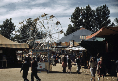 Vermont State Fair, 1941. /Nthe Ferris Wheel And Side Show Tents At The Vermont State Fair In Rutland. Photograph By Jack Delano, September 1941. Poster Print by Granger Collection - Item # VARGRC0123023 Vermont State Fair, 1941. /Nthe Ferris Wheel And Side Show Tents At The Vermont State Fair In Rutland. Photograph By Jack Delano, September 1941. Poster Print by Granger Collection - Item # VARGRC0123023