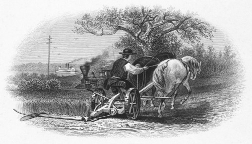Farming, C1870. /Namerican Bank Note Engraving, C1870. Poster Print by Granger Collection - Item # VARGRC0078030