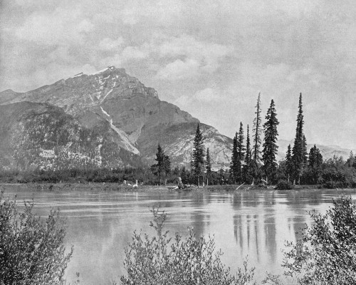 Canada: Cascade Mountain. /Ncascade Mountain And The Bow River In Alberta, Canada. Photograph, C1890. Poster Print by Granger Collection - Item # VARGRC0353418