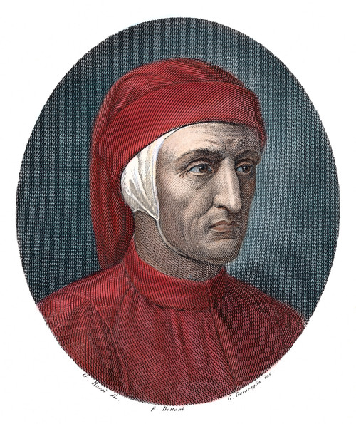 Dante Alighieri (1265-1321). /Nitalian Poet. Steel Engraving, Italian, 1812. Poster Print by Granger Collection - Item # VARGRC0048456