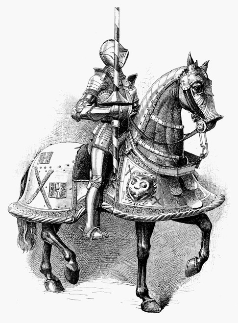 French Knight, 16Th Century. /Na French Knight Outfitted For A Tournament, 16Th Century. Line Engraving. Poster Print by Granger Collection - Item # VARGRC0096142 French Knight, 16Th Century. /Na French Knight Outfitted For A Tournament, 16Th Century. Line Engraving. Poster Print by Granger Collection - Item # VARGRC0096142