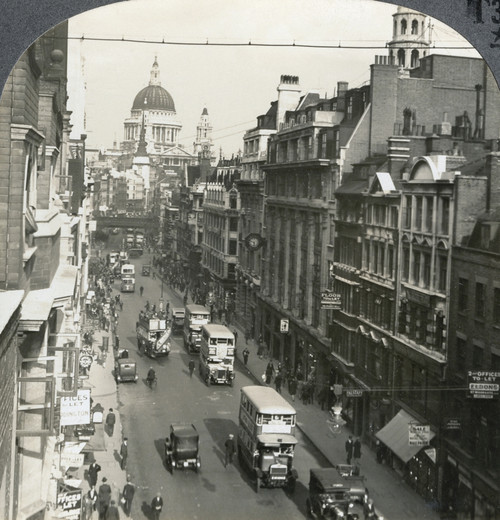 London: Fleet Street, C1915. /N'Fleet Street, Center Of English Journalism, East To St. Paul'S, London, England.' Stereograph, C1915. Poster Print by Granger Collection - Item # VARGRC0322963