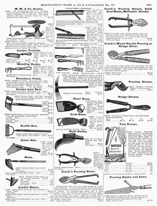 Farming Tools, 1895. /Npage From A Montgomery Ward Catalogue. Poster Print by Granger Collection - Item # VARGRC0071069