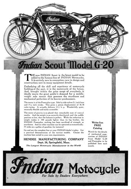 Ad: Indian Motocycle, 1920. /Namerican Advertisement For Indian Motocycle. Illustration, 1920. Poster Print by Granger Collection - Item # VARGRC0433729 Ad: Indian Motocycle, 1920. /Namerican Advertisement For Indian Motocycle. Illustration, 1920. Poster Print by Granger Collection - Item # VARGRC0433729