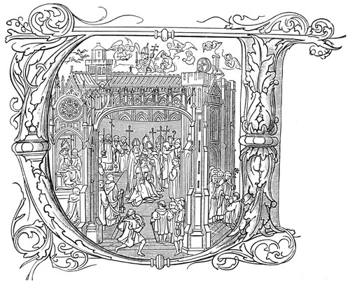 Henry Viii (1491-1547). /Nking Of England, 1509-1547. The Coronation Of Henry Viii. Line Engraving After An Initial Letter Of The Islip Roll, 1532. Poster Print by Granger Collection - Item # VARGRC0068790