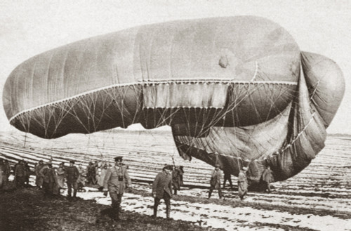 World War I: Balloon. /Ncaptured Observation Balloon On The Western Front During World War I. Photograph, C1916. Poster Print by Granger Collection - Item # VARGRC0408230
