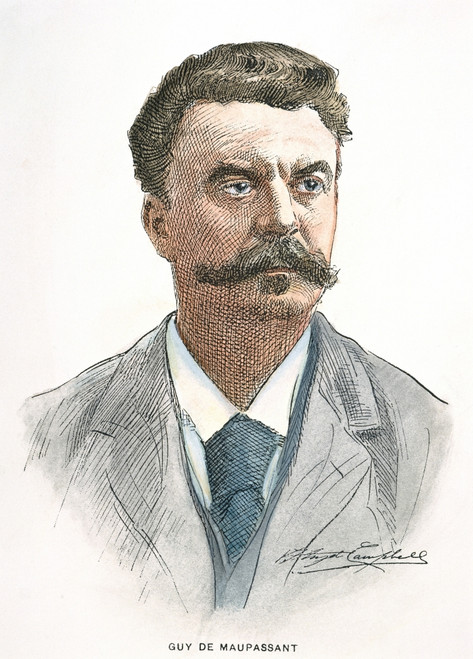 Guy De Maupassant /N(1850-1893). French Writer. Contemporary Illustration. Poster Print by Granger Collection - Item # VARGRC0046328