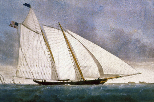 Clipper Yacht 'America'. /Nof New York. Lithograph, N.D., By Nathaniel Currier. Poster Print by Granger Collection - Item # VARGRC0022051