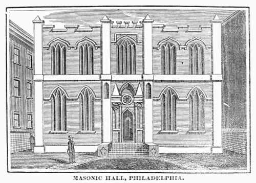 Masonic Hall, C1830. /Nthe Masonic Temple In Philadelphia, Pennsylvania. Wood Engraving, American, C1830. Poster Print by Granger Collection - Item # VARGRC0092156 Masonic Hall, C1830. /Nthe Masonic Temple In Philadelphia, Pennsylvania. Wood Engraving, American, C1830. Poster Print by Granger Collection - Item # VARGRC0092156