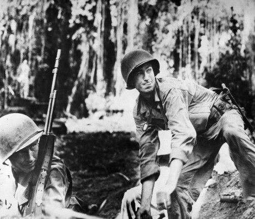 World War Ii: Bougainville. /Nu.S. Army Soldier Prepares To Throw A Hand Grenade During The Fighting At Empress Augusta Bay, Bougainville, New Guinea. Photographed Late 1943. Poster Print by Granger Collection - Item # VARGRC0100103