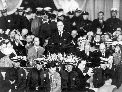 Presidential Campaign, 1936. /Nfranklin Delano Roosevelt Accepting His Party'S Nomination For A Second Presidential Term At The National Democratic Convention At Philadelphia In 1936. Poster Print by Granger Collection - Item # VARGRC0002520