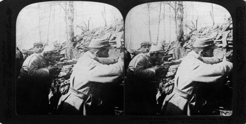 World War I: French Trench. /Nfrench Soldiers Firing Through Protective Gun Holes From A Trench During World War I. Stereograph, 1914-1918. Poster Print by Granger Collection - Item # VARGRC0325645 World War I: French Trench. /Nfrench Soldiers Firing Through Protective Gun Holes From A Trench During World War I. Stereograph, 1914-1918. Poster Print by Granger Collection - Item # VARGRC0325645