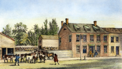 Nyc: Tavern, 1783. /Nthe Bull'S Head Tavern On The Bowery, New York, As It Appeared In 1783. Lithograph, 1861. Poster Print by Granger Collection - Item # VARGRC0064058