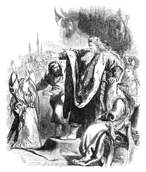 Shakespeare: King Lear. /Nking Lear Banishes His Daughter Cordelia In Act I, Scene I Of William Shakespeare'S 'King Lear.' Engraving After Sir John Gilbert, 1881. Poster Print by Granger Collection - Item # VARGRC0045628